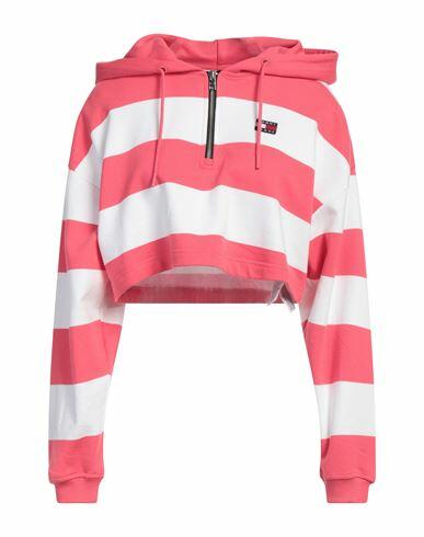 Tommy Jeans Woman Sweatshirt Coral Cotton Cover