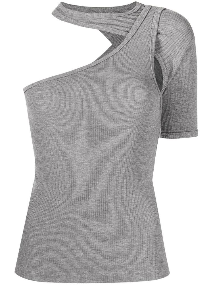 RTA asymmetric short-sleeved T-shirt - Grey Cover