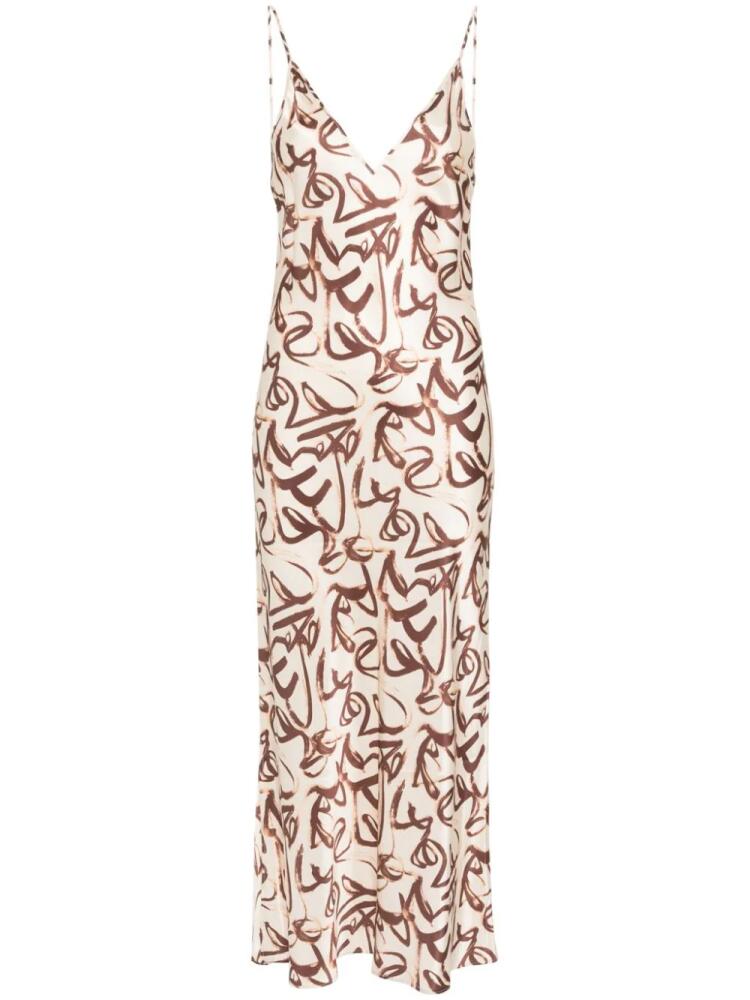 AERON Prima graphic-print dress - Neutrals Cover