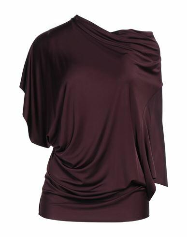 Circus Hotel Woman Top Deep purple Viscose, Elastane Cover