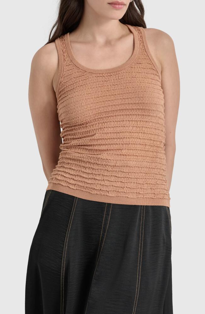 DKNY Scoop Neck Sweater Tank Top in Tawney Cover