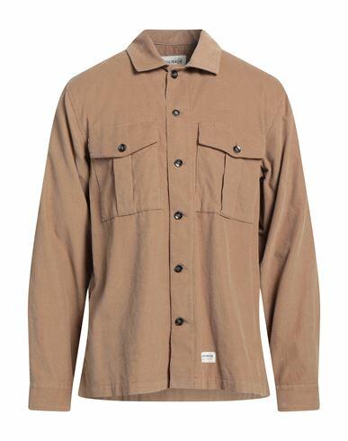 Officina 36 Man Shirt Camel Cotton Cover