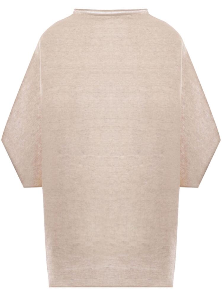 Dusan drop-shoulder crew-neck top - Neutrals Cover