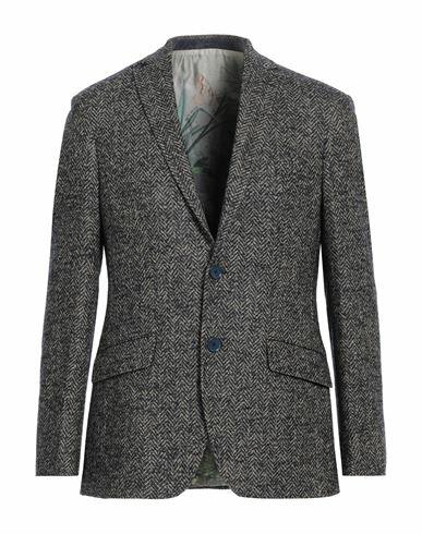 Etro Man Blazer Midnight blue Wool, Polyamide, Cotton, Elastane Cover