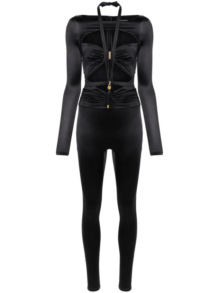 Elisabetta Franchi padlock-charm cut-out jumpsuit - Black Cover