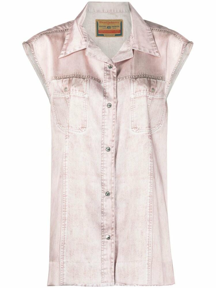 Diesel sleeveless denim shirt - Pink Cover