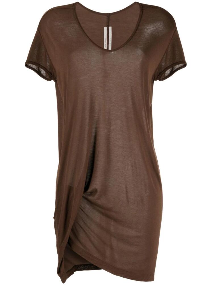 Rick Owens semi-sheer short-sleeved T-shirt - Brown Cover