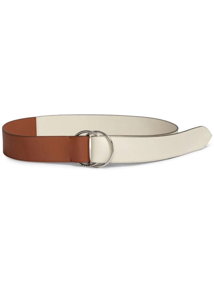 Marni two-tone leather belt - Brown Cover