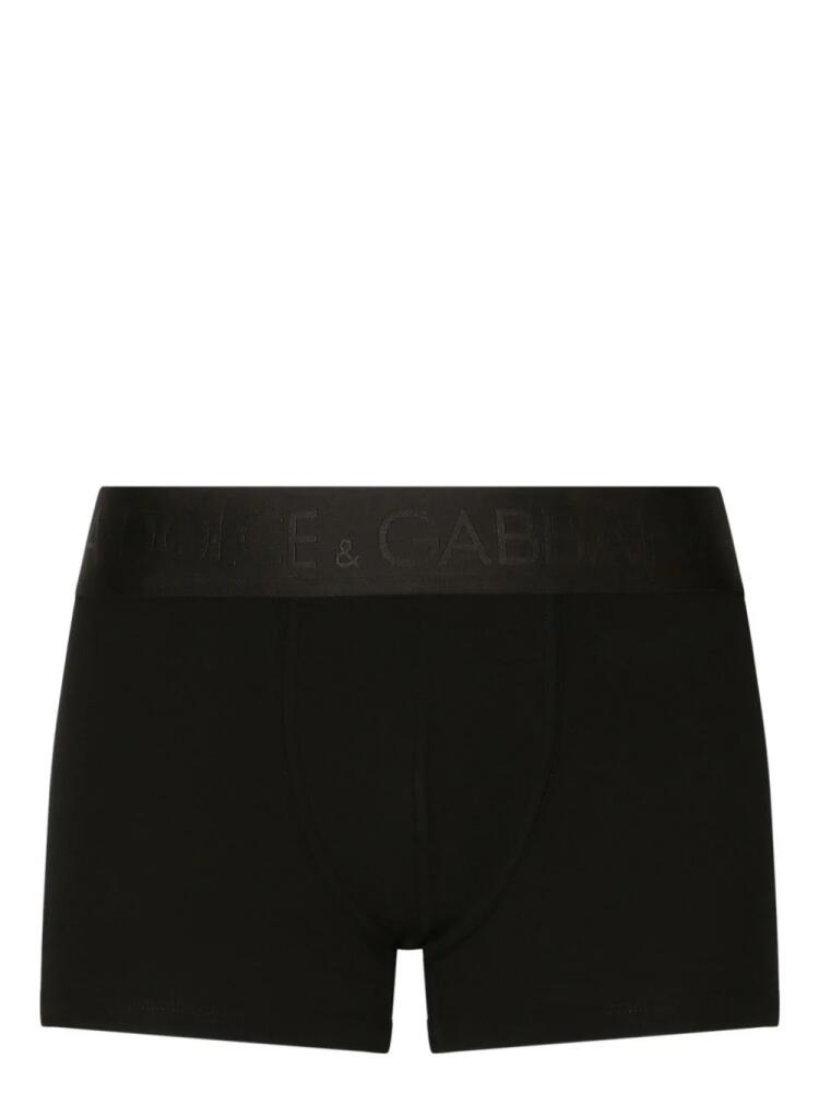 Dolce & Gabbana logo-waistband cotton boxers - Black Cover