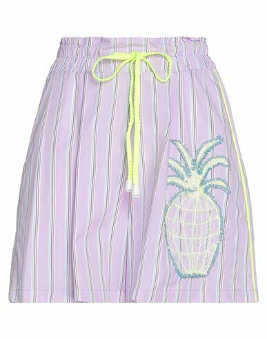 Dimora Woman Shorts & Bermuda Shorts Lilac Cotton Cover