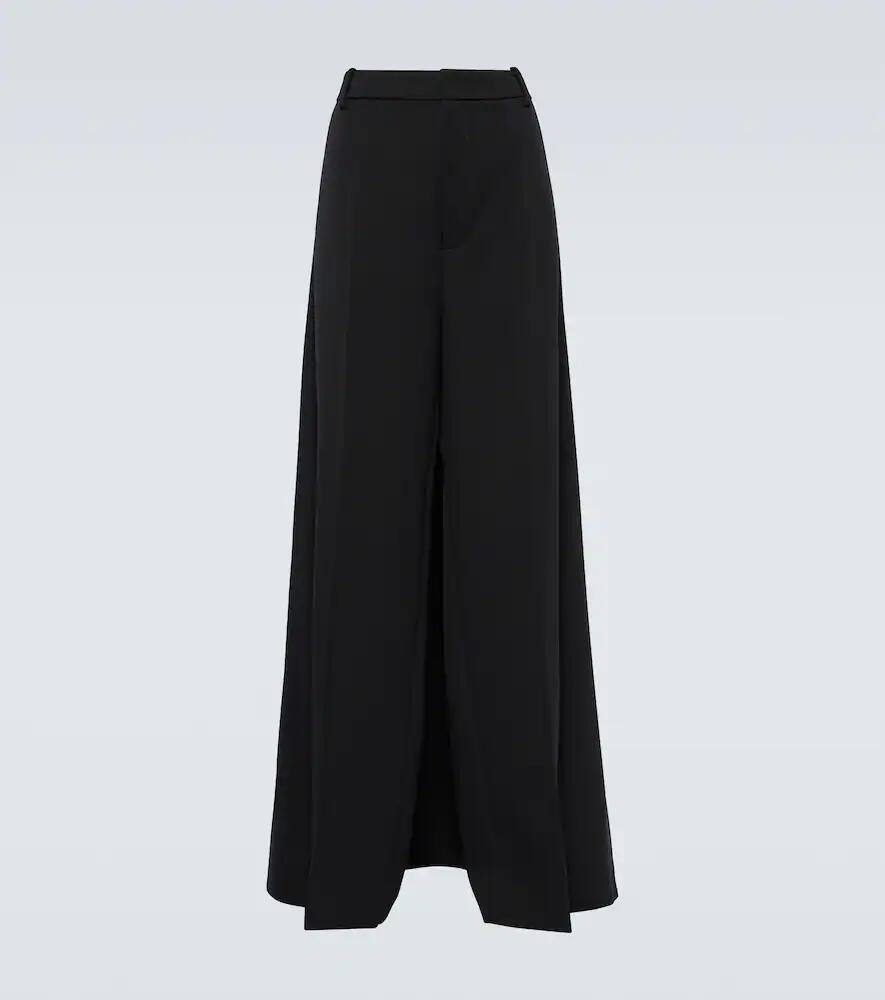 Valentino Wool grisaille wide-leg pants Cover