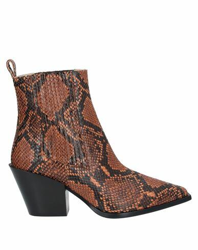 Aeydē Woman Ankle boots Brown Calfskin Cover