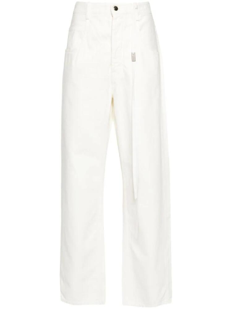 Ann Demeulemeester Claire mid-rise wide-leg jeans - White Cover