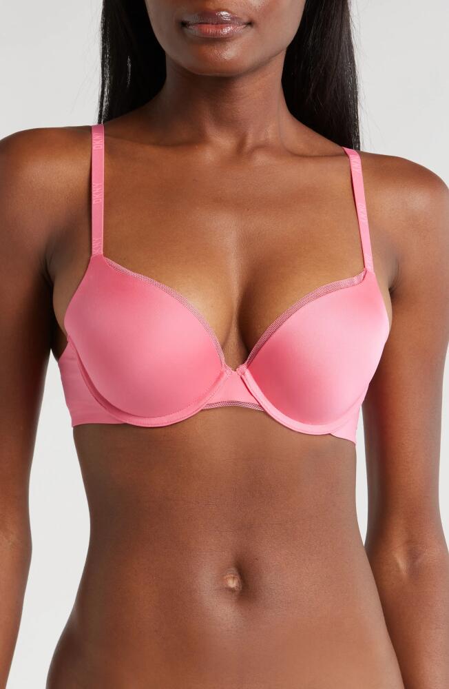 DKNY Litewear Custom Lift Underwire Push-Up Bra in Pink Taffy Cover