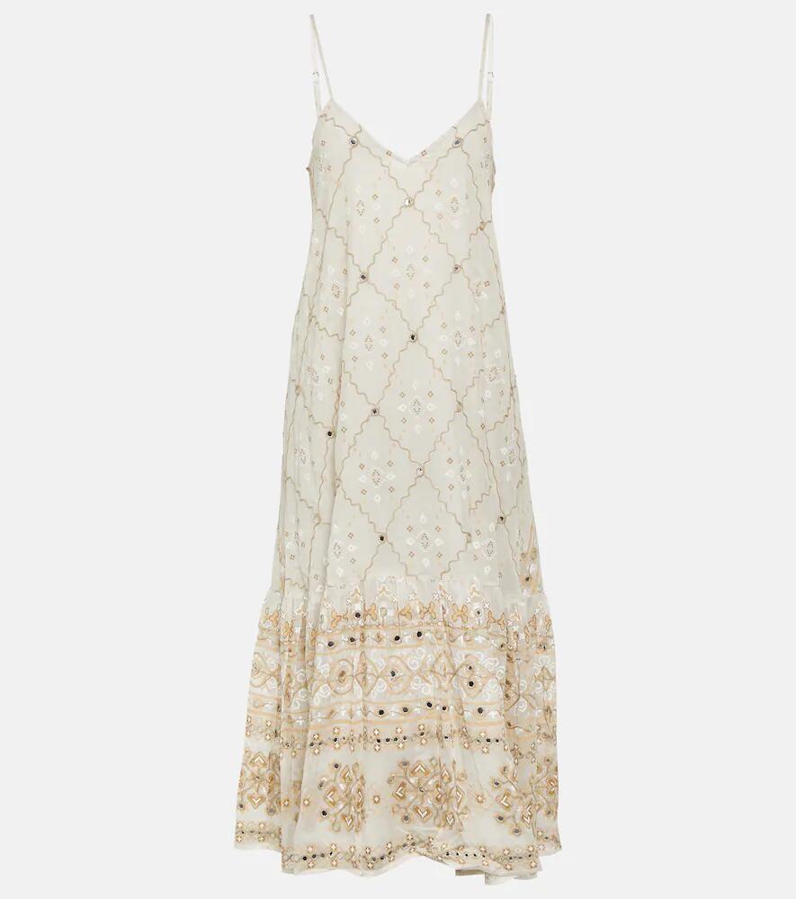 Juliet Dunn Broderie anglaise cotton midi dress Cover