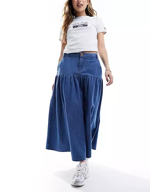 Nobody's Child Bamber full denim skirt in blue Cover