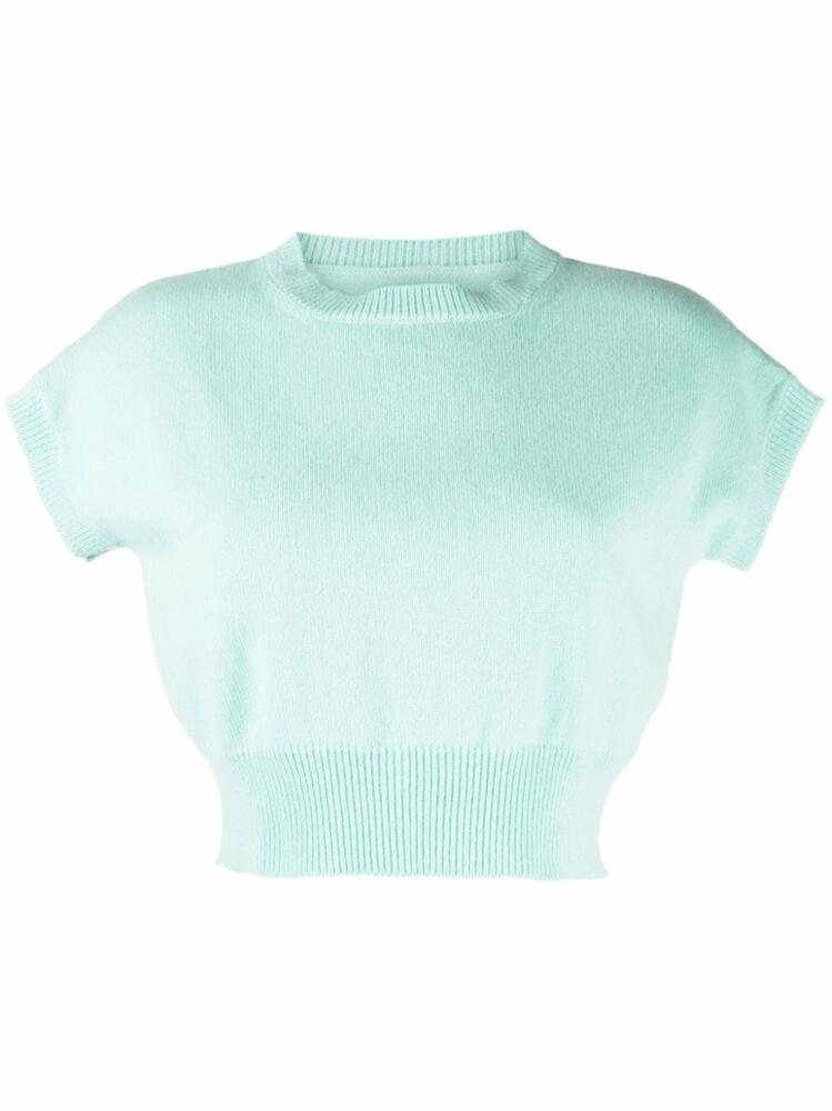 Teddy Cashmere Genova sleeveless cropped cashmere jumper - Blue Cover