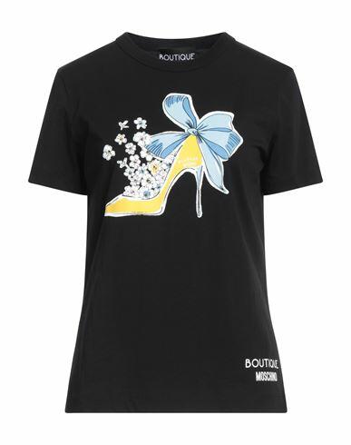 Boutique Moschino Woman T-shirt Black Cotton Cover