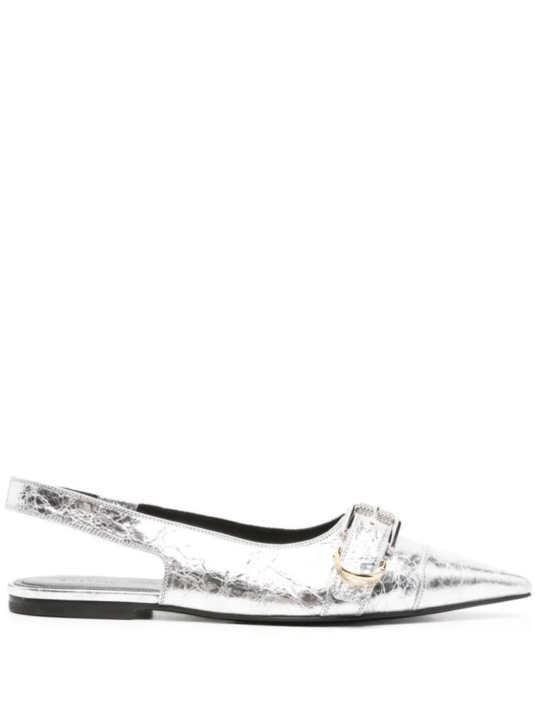 Givenchy Voyou slingback ballerina shoes - Silver Cover