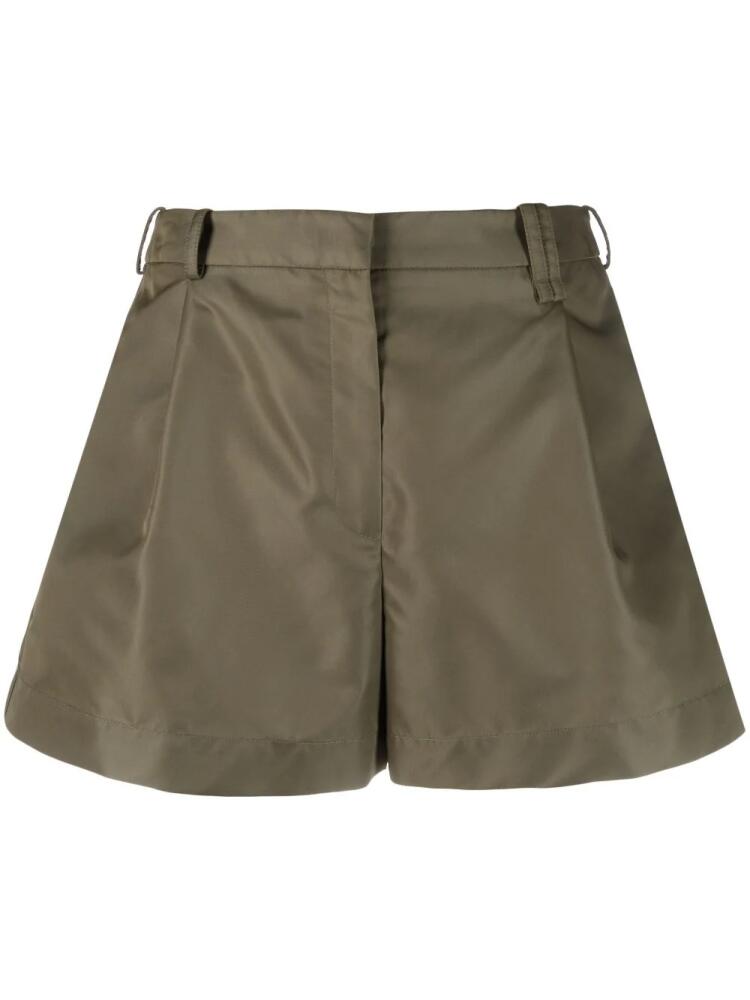 Simone Rocha side-zip satin shorts - Green Cover