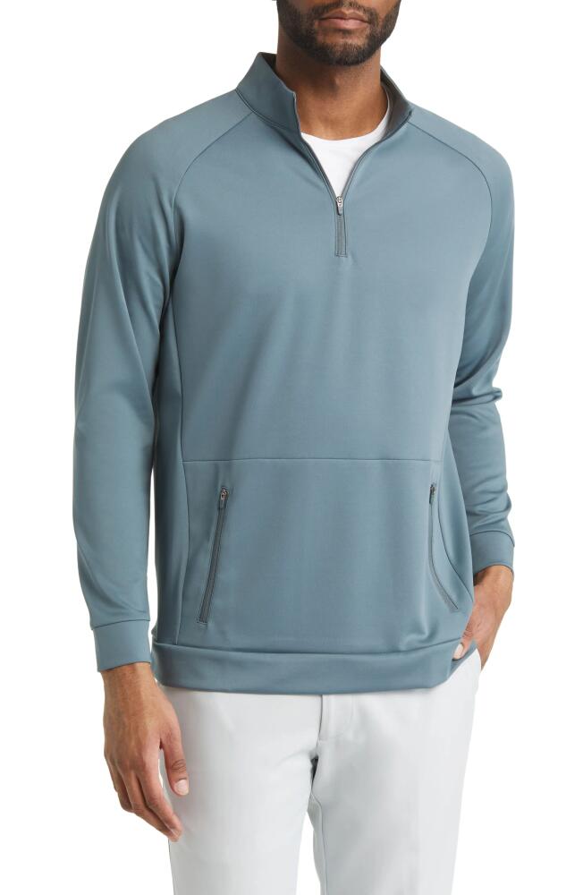 Mizzen+Main Versa Quarter Zip Performance Golf Pullover in Stormy Weather Heather Cover