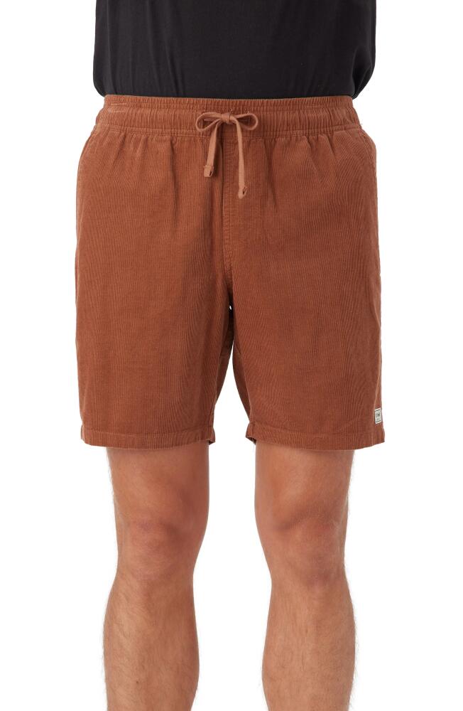 O'Neill Stretch Corduroy Drawstring Shorts in Tobacco Cover