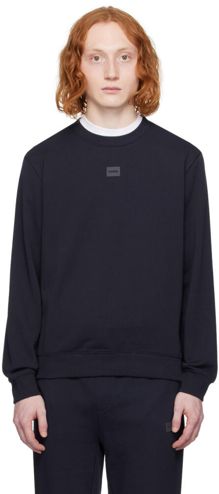 Hugo Navy Patch Sweatshirt Cover