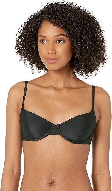 Madewell Madewell Second Wave Underwire Bikini Top (True Black) Women's Swimwear Cover