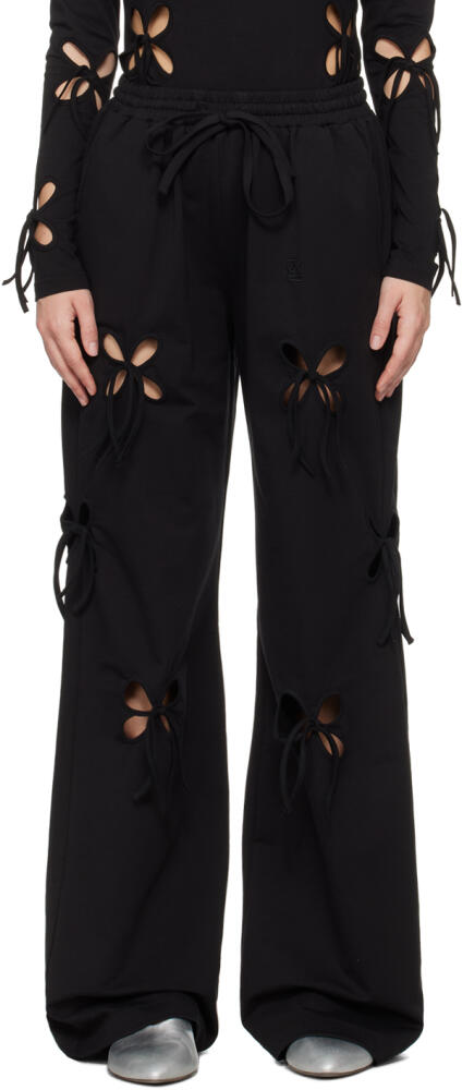 J.Kim Black Petal Lounge Pants Cover