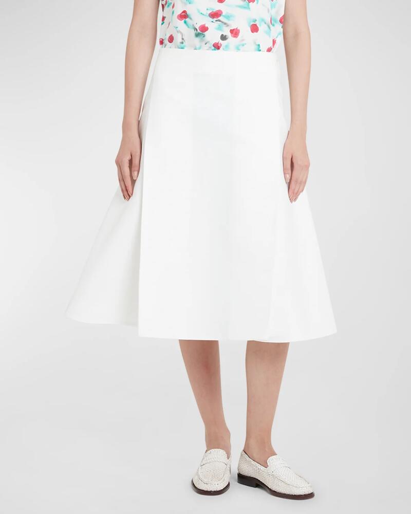 Marni Flared Midi Skirt with Double Pleating Cover