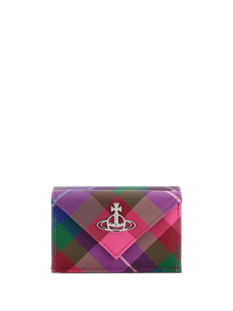 Vivienne Westwood tartan envelope wallet - Pink Cover