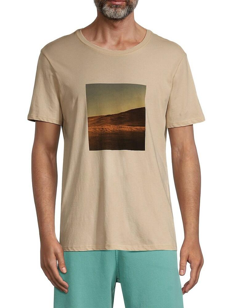 ATM Anthony Thomas Melillo Men's Desert Photoreal Crewneck T-Shirt - Natural Cover