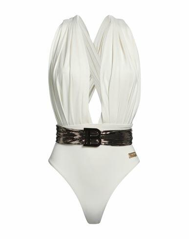 Balmain Woman One-piece swimsuit Ivory Polyester, Elastane Cover