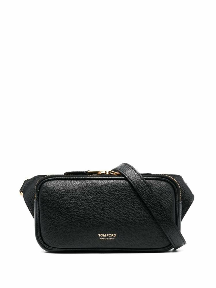 TOM FORD logo-print leather belt bag - Black Cover