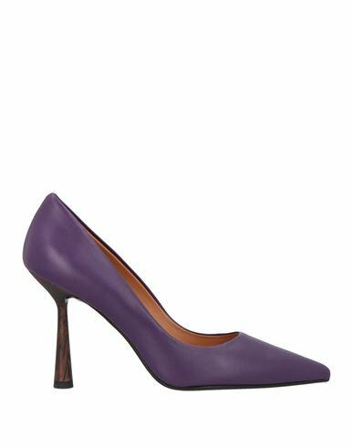 J. a.p. Jose Antonio Pereira Woman Pumps Purple Leather Cover