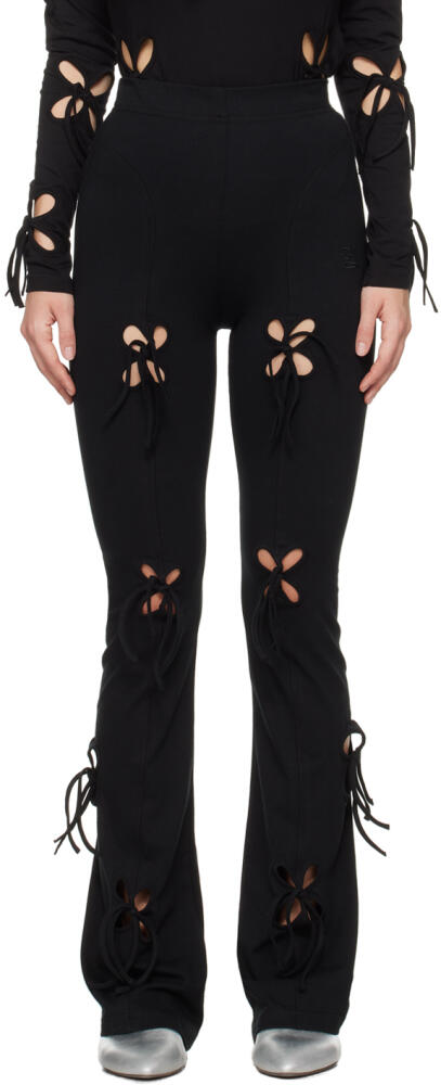 J.Kim Black Petal Lounge Pants Cover