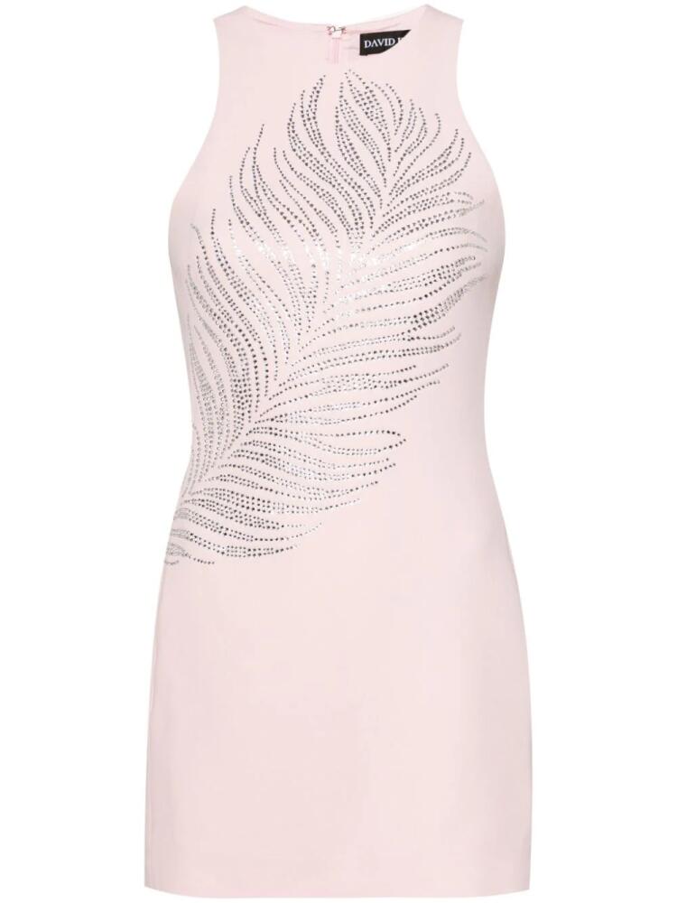 David Koma crystal-embellished mini dress - Pink Cover