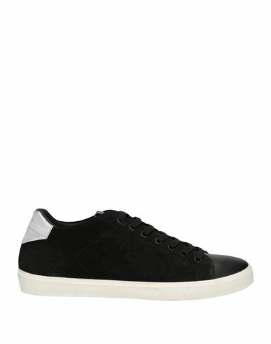 Leather Crown Man Sneakers Black Leather Cover