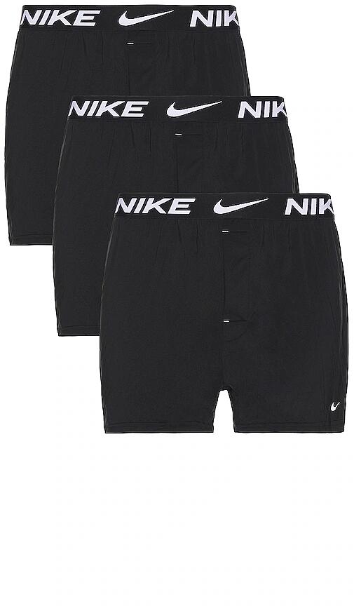 Nike Essential Micro Boxer 3 Pack in Black Cover