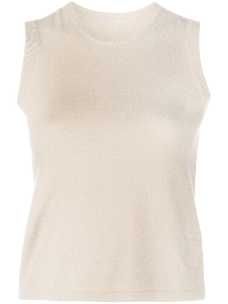 Frenckenberger cashmere knitted tank top - Neutrals Cover