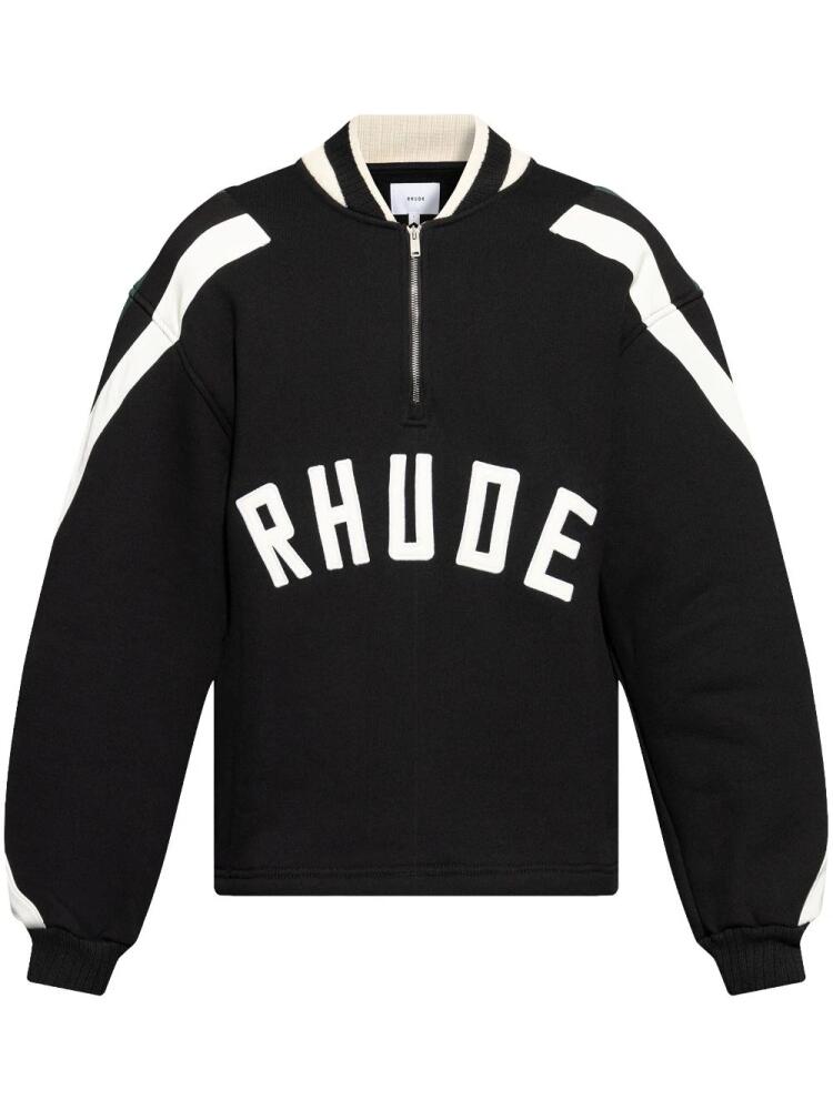 RHUDE logo-patch sweatshirt - Black Cover