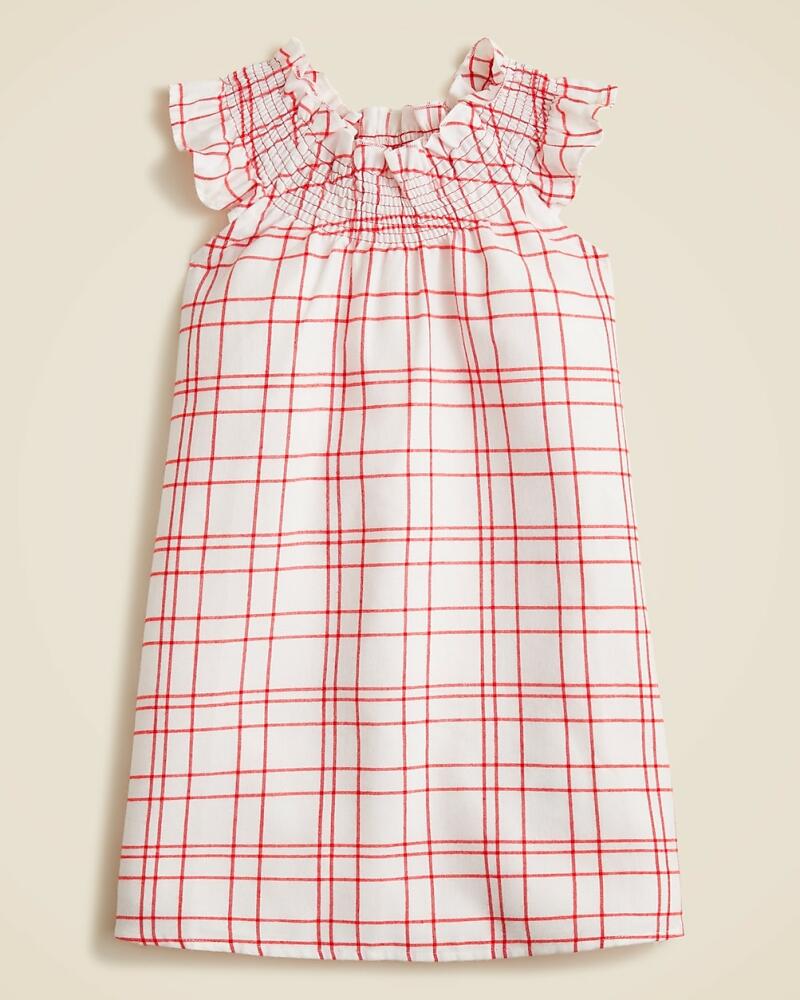 J.Crew Girls' smocked flannel nightgown in tartan Cover