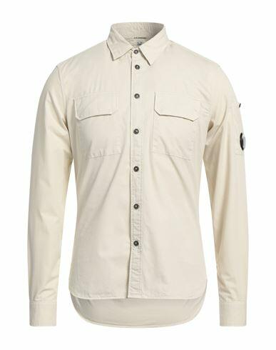 C. p. Company Man Shirt Ivory Cotton Cover