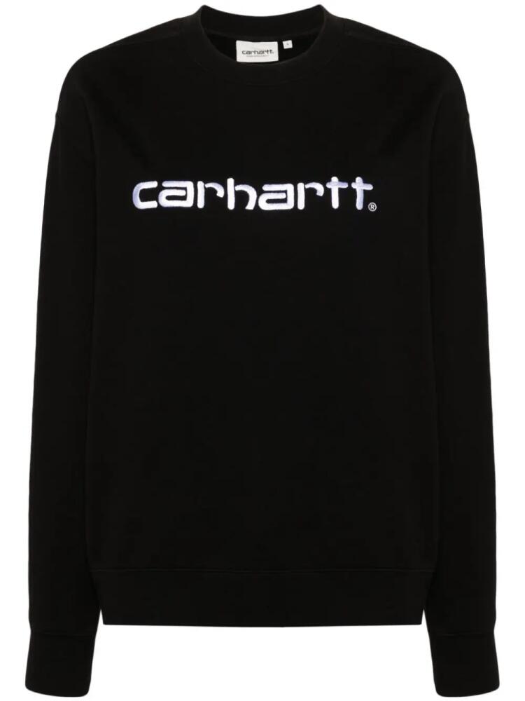 Carhartt WIP logo-embroidered cotton sweatshirt - Black Cover