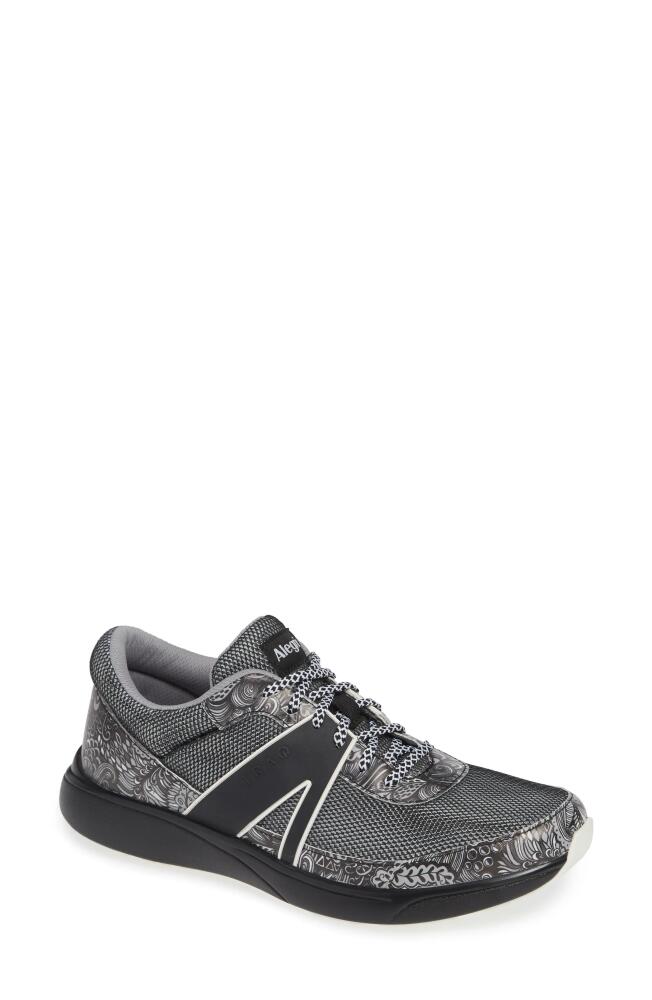 TRAQ by Alegria Qarma Sneaker in Wild Child Black Leather Cover