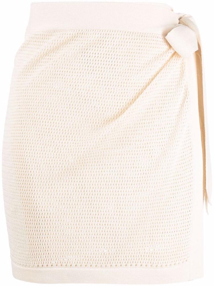 Nanushka mini pareo skirt - Neutrals Cover