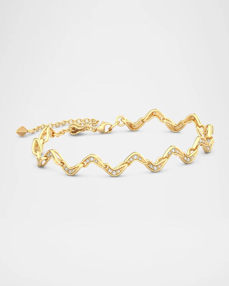 Jamie Turner 18K Gold Victoria Bracelet with Diamonds Cover