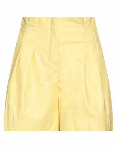 Soallure Woman Shorts & Bermuda Shorts Yellow Polyurethane Cover