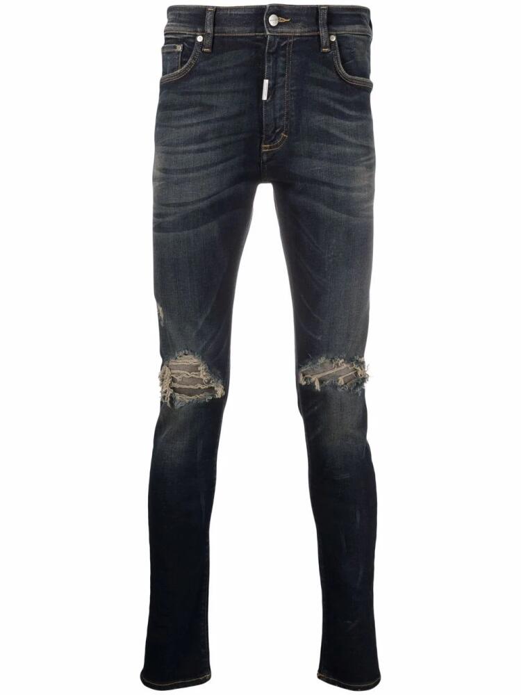 Represent distressed skinny-fit jeans - Blue Cover