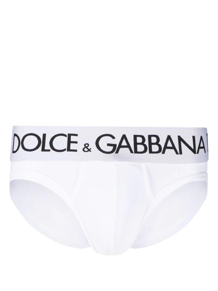 Dolce & Gabbana logo-waistband stretch briefs - White Cover